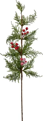 Image de Branche d'if enneigée 75 cm