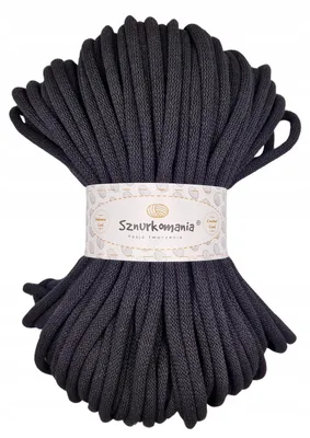 Produktbild von Sznurkomania Geflochtenes Baumwollseil 9mm 50m Schwarz