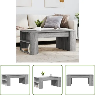Produktbild von The Living Store Couchtisch Grau Sonoma 102x55x42 cm Holzwerkstoff