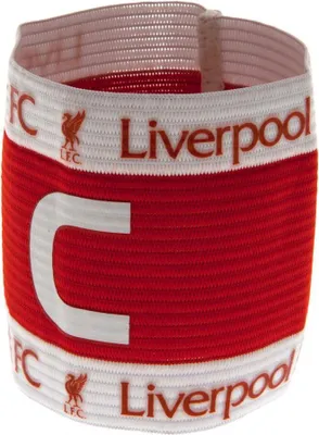 Produktbild von Liverpool FC offizielle Captain Armbinde TA582 (Einheitsgröße) (Rot/Weiß)