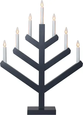 Produktbild von Star Trading 214-42, Leichte Dekorationsfigur, Grau, Weiß, 7 Glühbirne(n), E10, 21 W