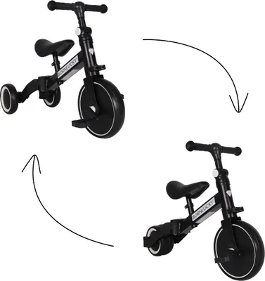 Produktbild von Born Lucky Balance Bike Trike Schwarz