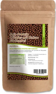 Produktbild von Protein Soja Kakao Crispies – Knusprige pflanzliche Eiweißquelle von Mynatura für Riegel und Snacks 1Kg