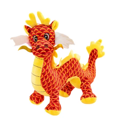 Produktbild von Drache Maskottchen,Simulation Dragon Doll,Drachen Plüschtier,Zodiac Dragon Doll,Neujahr Maskottchen