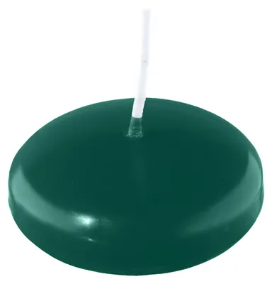 Produktbild von Schwimmkerzen Dunkelgrün 24 x Ø 60 mm, 20 Stück