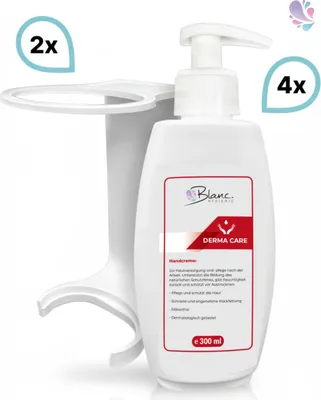 Produktbild von SET: Mini Fix-System - 2x Mini Fix Spender, weiß oder schwarz + Hautpflegecreme, regenerierend, sehr ergiebig, 4x300 ml : Farbe - Weiß Farbe: Weiß
