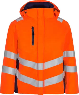 Produktbild von F. Engel Safety Damen Winterjacke, Orange/Blue ink, Gr. 3XL