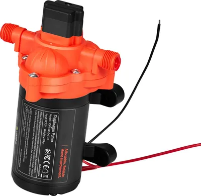 Obrázek produktu pro SucceBuy Membránové čerpadlo 12 V DC, 15,1 l/min, samonasávací tříkomorové vodní čerpadlo s automatickým tlakovým spínačem, tlak 2,75 bar, vhodné pro čištění obytných vozů, karavanů, lodí, jachet a vozidel