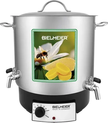 Produktbild von BIELMEIER Wachsklärer Edelstahl 29 Liter 1800W 2 Auslaufhahn Edelstahl BHG 690.6