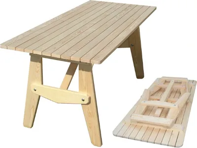 Produktbild von Gartentisch Klapptisch Holztisch Klappbar Balkontisch Garten Holz 70x180