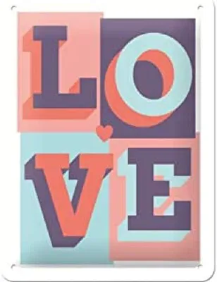 Zdjęcie produktu dla Metalowy Plakat 15 X 20Cm Love
