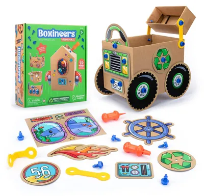 Produktbild von Boxineers Pappfahrzeuge STEM-Konstruktionsspielzeug Bauspielzeug Set