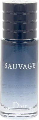 A bottle of Dior Sauvage Eau de Toilette for men.