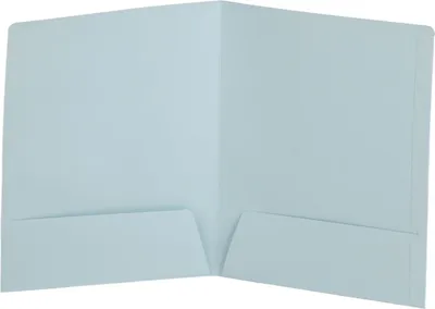 Produktbild von Taschenordner, L-förmiges, abgeschrägtes Design, integrierter praktischer Papierordner, Doppelstecker, Himmelblau