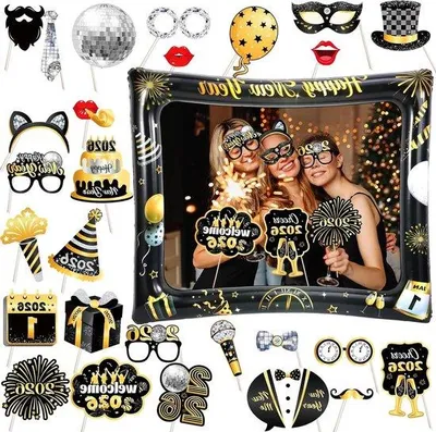 Immagine prodotto di Decorazioni festive - Set da 28 pezzi - Nero e oro