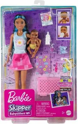 Produktbild von Mattel HJY34 - Barbie - Skipper Babysitters Inc - Babysitterpuppe mit Zubehör, Spielset