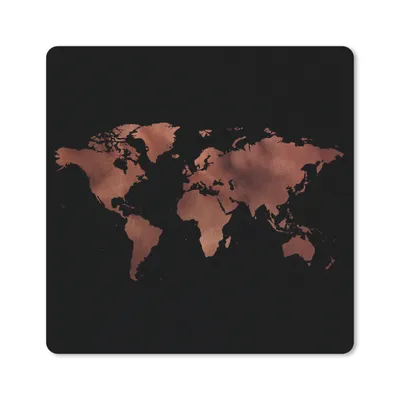 Produktbild von MuchoWow® Mauspad Mousepad Weltkarte - Farbton - Braun 20x20 cm - Mousepads - Maus Mat - Pad - Mausunterlage - Desk Mat - Bureauartikeln