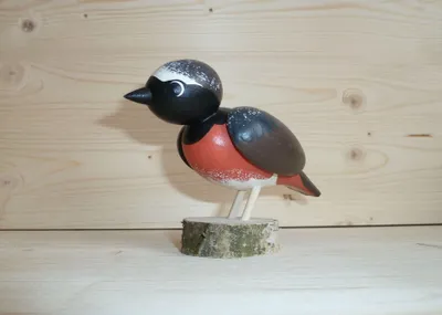 Immagine prodotto di Decorazione per tutto l'anno, uccellino di legno, pettirosso da giardino, altezza 10 cm, NUOVO