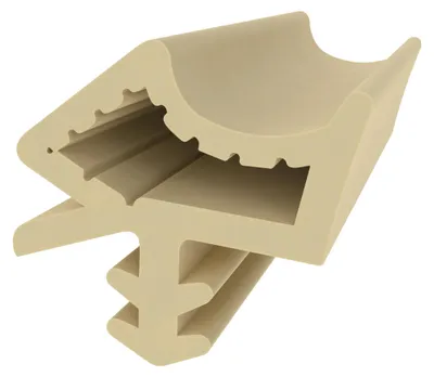 Produktbild von Holzzargendichtung für Holztüren - Beige - 10 Meter - 12 mm Falzbreite - Zimmertürdichtung - Türdichtung Gummi