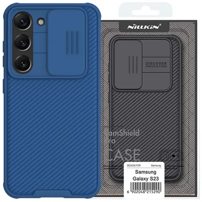 Zdjęcie produktu dla Nillkin Camshield Pro Case Etui Samsung Galaxy S23+ Pokrowiec Z Osłoną Na Aparat Niebieskie