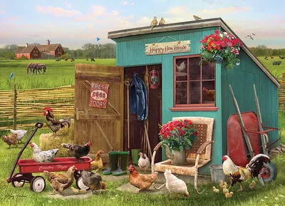 Imagen del producto de Cobble Hill, "The Happy Hen House", 1000 unidades