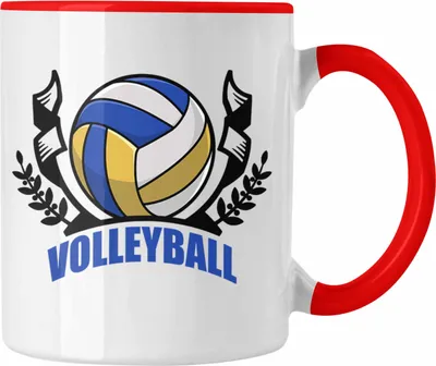 Produktbild von Trendation - Volleyball-Tasse Geschenk für Volleyball-Spieler Geschenkidee (Rot)