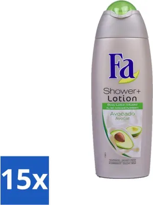 Produktbild von Fa - Duschcreme mit Lotion - Avocado - 250 ml - Vorteilspack - 15 Stücke