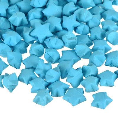 Origami Glückssterne, 272 Stück, Blau, 3D Papiersterne für Deko