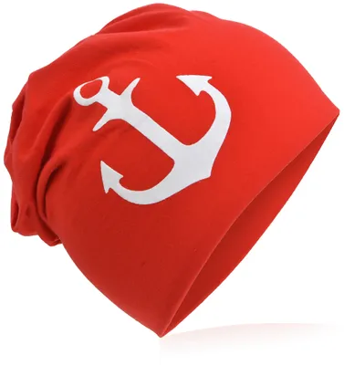 Produktbild von Kinder Beanie Gross Anker Rot M