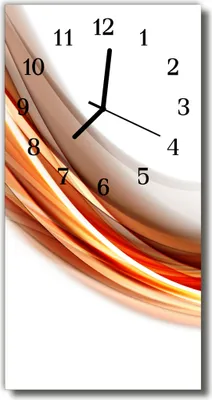 Produktbild von Tulup Glasuhr Wanduhr Küchenuhr Echt-Glas 30x60 Abstrakt Orange