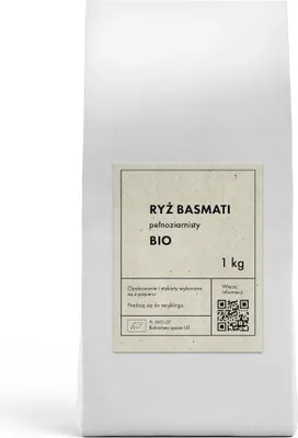 RYŻ BASMATI PEŁNOZIARNISTY BIO 1 kg - THE PLANET