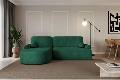 Produktbild von ALTDECOR Ecksofa mit Schlaffunktion und Bettkasten Corner Sofa Bett Eckcouch Couch L-Form Schlafcouch Ausziehbar Wohnlandschaft Schlafsofa Cauchsofa LIRA-L - 264x172x89 Grün