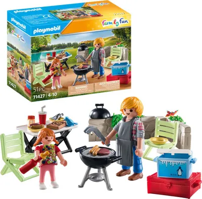 Image de PLAYMOBIL family fun 71427 barbecue avec papa et enfant