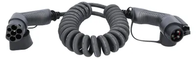 Immagine prodotto di KS TOOLS Cavo di ricarica a spirale efuturo da tipo 2 a tipo 1, 1 fase, fino a 7,4 kW, 32 A, 230 V, modalità 3, 5 metri ( 117.7330 )