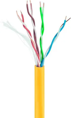 Obrázok produktu pre gembird CAT5e UTP LAN-Kabel (CCA), massiv, 305m, gelb