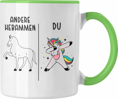 Produktbild von Trendation - Best Hebamme Tasse Spruch Geschenk Dankeschön Hebamme Danke (Grün)