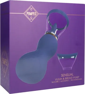 Obrázek produktu pro Sensual - dobíjecí pumpa na vulvu a prsa - fialová