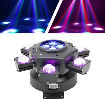 Immagine prodotto di DMX512 Luci da palcoscenico - Strobo a testa mobile - LED Beam & Laser - 150 W - Spina UE 220–240 V - Nero
