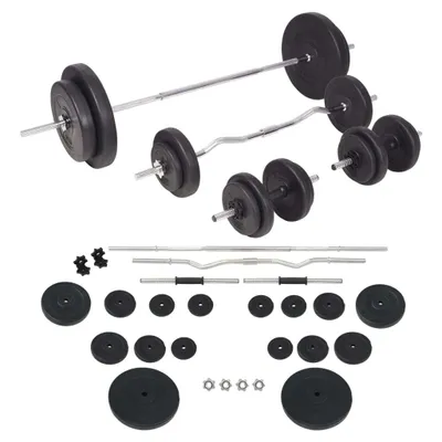 Produktbild von Langhantel- und Kurzhantelset 90 kg