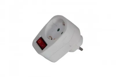 Produktbild von Wentronic NK Schalter, 230 V, 3500 W, 16 A, Weiß, 77 g, 50 mm