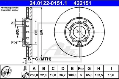 Immagine prodotto di ATE Disco freno Articolo: 24.0122-0151.1