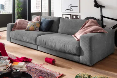 Produktbild von KAWOLA Sofa MADELINE 3-Sitzer Cord grau