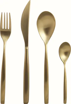 Obrázok produktu pre Sada príborov Mepra Stiria Gold Ice - matná - nerezová oceľ - 24 kusov