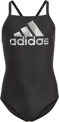 Produktbild von Adidas Big Logo Suit Gr. 128 Mädchen Badeanzug / Schwimmanzug HS2213