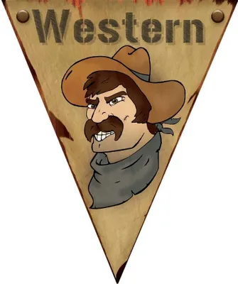 Obrázek produktu pro Girlanda vlajková kovboj - Western - 500 cm - 10 ks