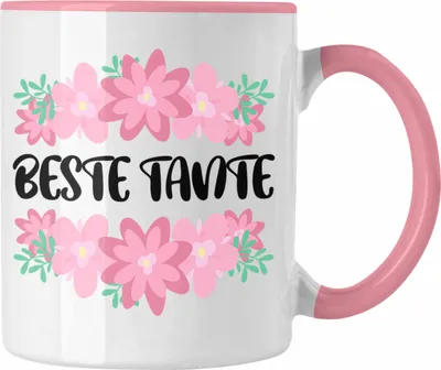 Produktbild von Trendation - Beste Tante Tasse Geschenk Lustig Spruch - Beste Tante - Kaffeetasse Lieblingstante Geschenkidee (Rosa)