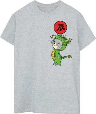 Produktbild von Tom & Jerry - T-Shirt für Herren - Jahr des Drachen BI54894 (L) (Sportgrau)