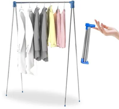 Image de Porte-vêtements de voyage portable en acier