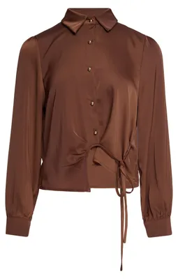 Image de Chemise pour femme DEDICA - marron, taille S