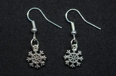 Produktbild von Schneeflocke Ohrringe Miniblings Schneeflocken Weihnachten Eiskristall Schnee